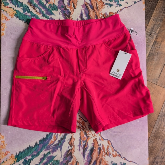 Shredly Pants - Shredly hot pink MTB shorts